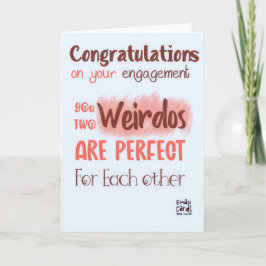 Humorous Engagement Card for the Couple Kaart