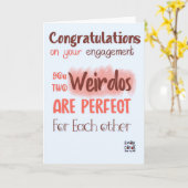 Humorous Engagement Card for the Couple Kaart (Gele Bloem)