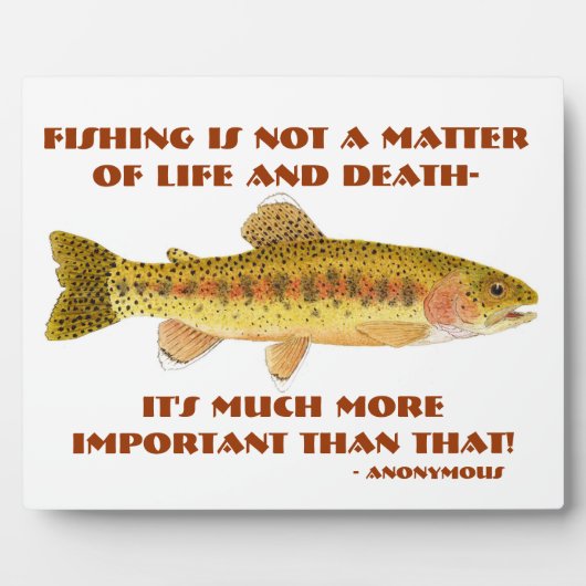 Humorous Fishing Plaque Fotoplaat (Voorkant)