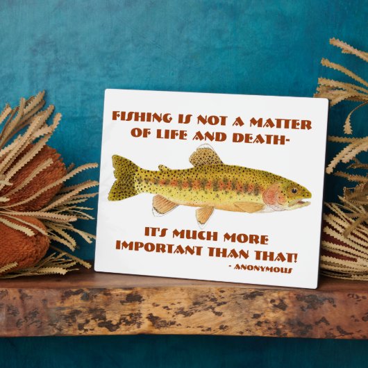 Humorous Fishing Plaque Fotoplaat (Zijkant)