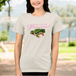 Humorous Frog Princess Pink Nails Lipstick Tri-Blend Shirt