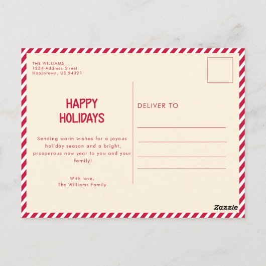 Humorous Funny Dog Pet Family Christmas Postcard Briefkaart (Achterkant)