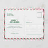 Humorous Funny Pet Dog Photo Christmas Postcard Feestdagenkaart (Achterkant)