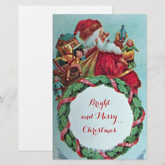 HUMOROUS FUNNY SANTA XMAS CROWN BRIEFPAPIER (Voorkant / Achterkant)