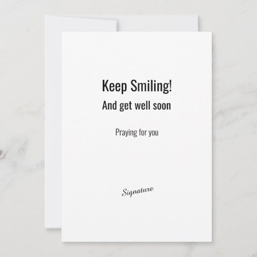 Humorous Get Well statue and pigeons joke Kaart (Achterkant)