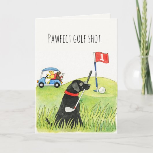 Humorous Golf Dogs on the Green Kaart (Voorkant)