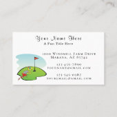 Humorous Golf Player Business Card Visitekaartje (Achterkant)