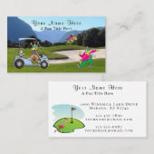 Humorous Golf Player Business Card Visitekaartje (Voorkant / Achterkant)