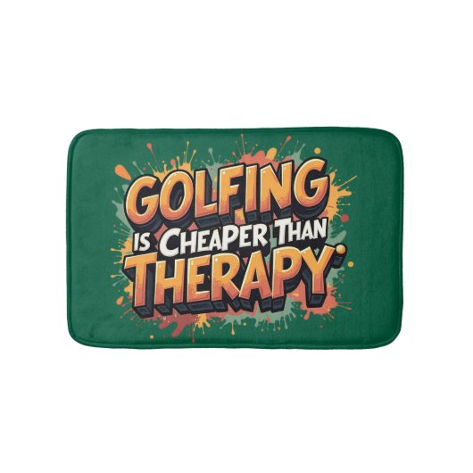 Humorous Golf Therapy Badkamerplezier Badmat (Voorkant)