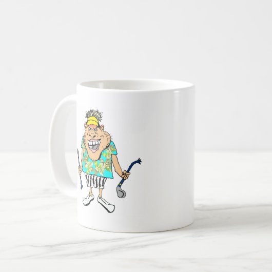 Humorous Golfer Coffee mok (Voorkant links)