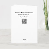 Humorous Halloween, Thanksgiving and the Holidays  Kaart (Achterkant)