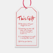 Humorous Handwritten Gift Tag Cadeaulabel (Voorkant)