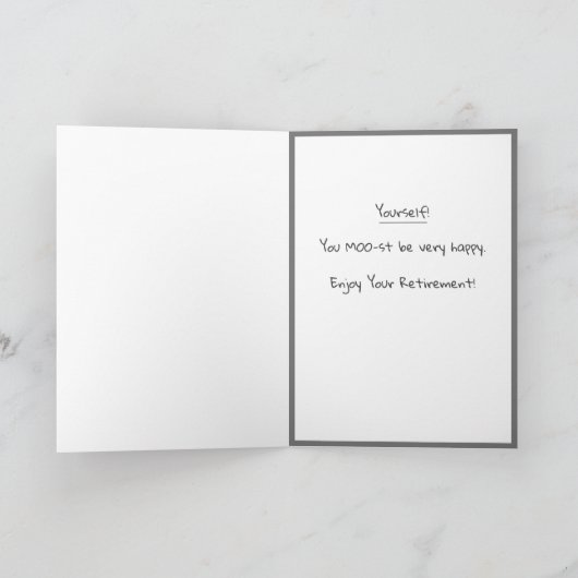 Humorous Happy Retirement Kaart (Binnen)