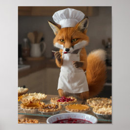 Humorous Holiday Mishap: Flicker's Pie Testing Poster