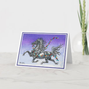 Humorous Horse Christmas Card Feestdagen Kaart