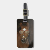 Humorous Horse Foal Smoking Cigar Bagagelabel (Voorkant verticaal)