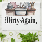 Humorous Kitchen Saying Dish Towel Theedoek (Gevouwen)