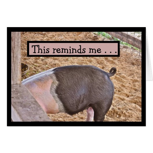 HUMOROUS "LATEN LUNCH"/HOG EAT IN PIGPEN (Voorkant Horizontaal)