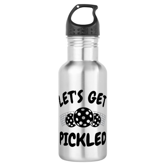 Humorous Let's Get Pickled Waterfles (Voorkant)
