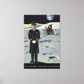 Humorous Moon WPA Styled  Canvas Afdruk (Voorkant)