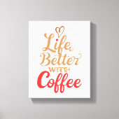 Humorous Morning Caffeine Slogan Canvas Afdruk (Voorkant)