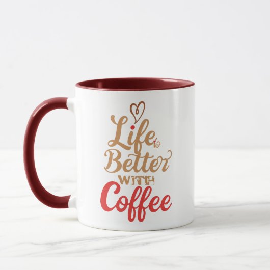 Humorous Morning Caffeine Slogan Mok (Links)