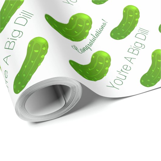 Humorous Pickle Felicitaties Wrapping Paper Cadeaupapier (Rol Hoek)