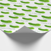Humorous Pickle Felicitaties Wrapping Paper Cadeaupapier (Hoek)