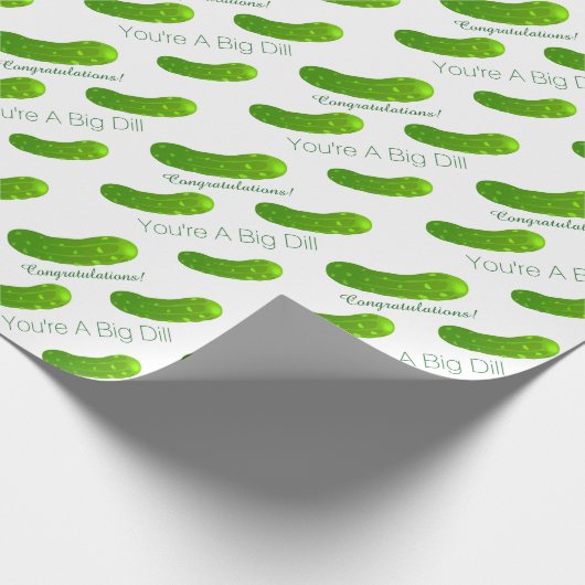 Humorous Pickle Felicitaties Wrapping Paper Cadeaupapier (Hoek)