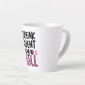 Humorous Pink Sarcastic Saying Latte Mok (Rechterhoek)