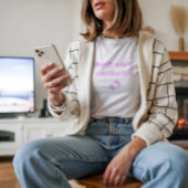 Humorous pregnancy fingerprint pink t-shirt