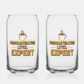 Humorous Procrastinator with Coffee Blikvorm Glas (Voorkant)