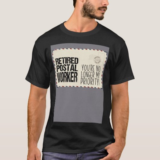 Humorous Retired Postal Worker Veteran Pun T-shirt (Voorkant)