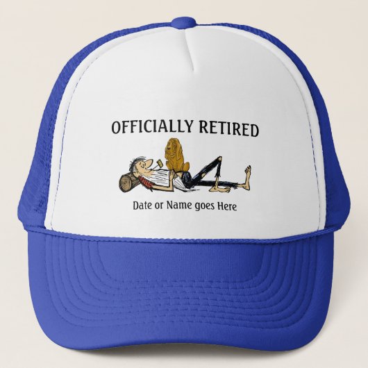 Humorous Retirement Rip Van Winkle personalize Trucker Pet (Voorkant)