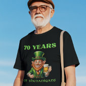 Humorous Saint Patrick's 70th Birthday Celebration T-shirt