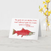Humorous Salmon Kaart met quote 2 (Gele Bloem)