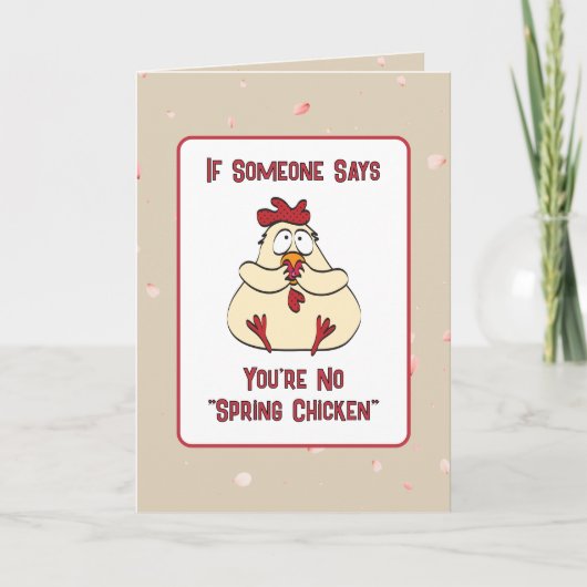 Humorous Sassy Chicken Cartoon Funny Birthday Kaart (Voorkant)