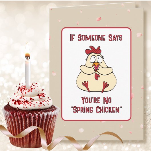 Humorous Sassy Chicken Cartoon Funny Birthday Kaart