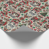 Humorous Satirical Christmas Wrapping Paper Cadeaupapier (Hoek)