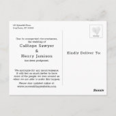 Humorous Simple Greenery uitgesteld bruiloft updat Briefkaart (Achterkant)