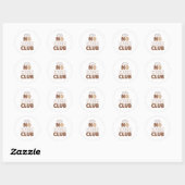 Humorous Slow Living and Lazy Day Ronde Sticker (Vel)