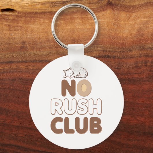 Humorous Slow Living and Lazy Day Sleutelhanger (Achterkant)