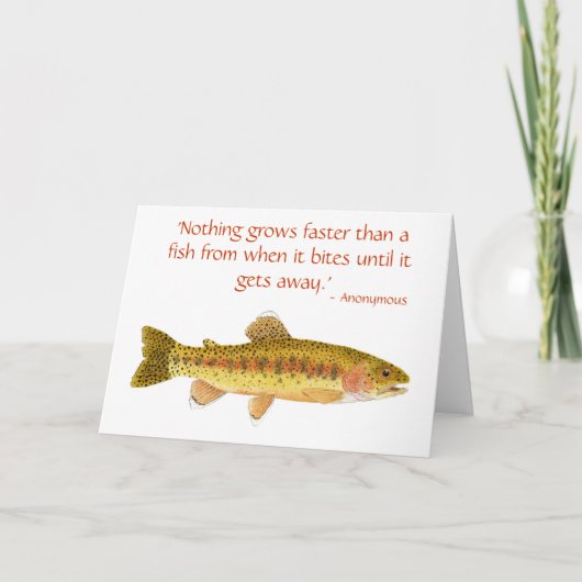 Humorous Trout Kaart met Qquote 1 (Voorkant)