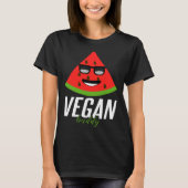 Humorous Vegan Buddy Artwork T-shirt (Voorkant)