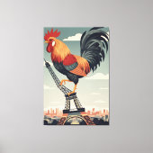 Humorous WPA Paris Themed  Canvas Afdruk (Voorkant)