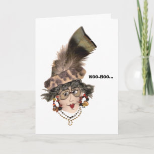 Humorousl WOO-HOO Lady Card Kaart