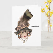 Humorousl WOO-HOO Lady Card Kaart (Gele Bloem)