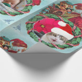 HUMOROUW FUNNY SANTA XMAS CROWN FOTO TEMPLATE CADEAUPAPIER (Hoek)