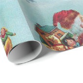 HUMOROUW FUNNY SANTA XMAS CROWN FOTO TEMPLATE CADEAUPAPIER (Rol Hoek)