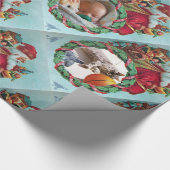 HUMOROUW FUNNY SANTA XMAS CROWN FOTO TEMPLATE CADEAUPAPIER (Hoek)